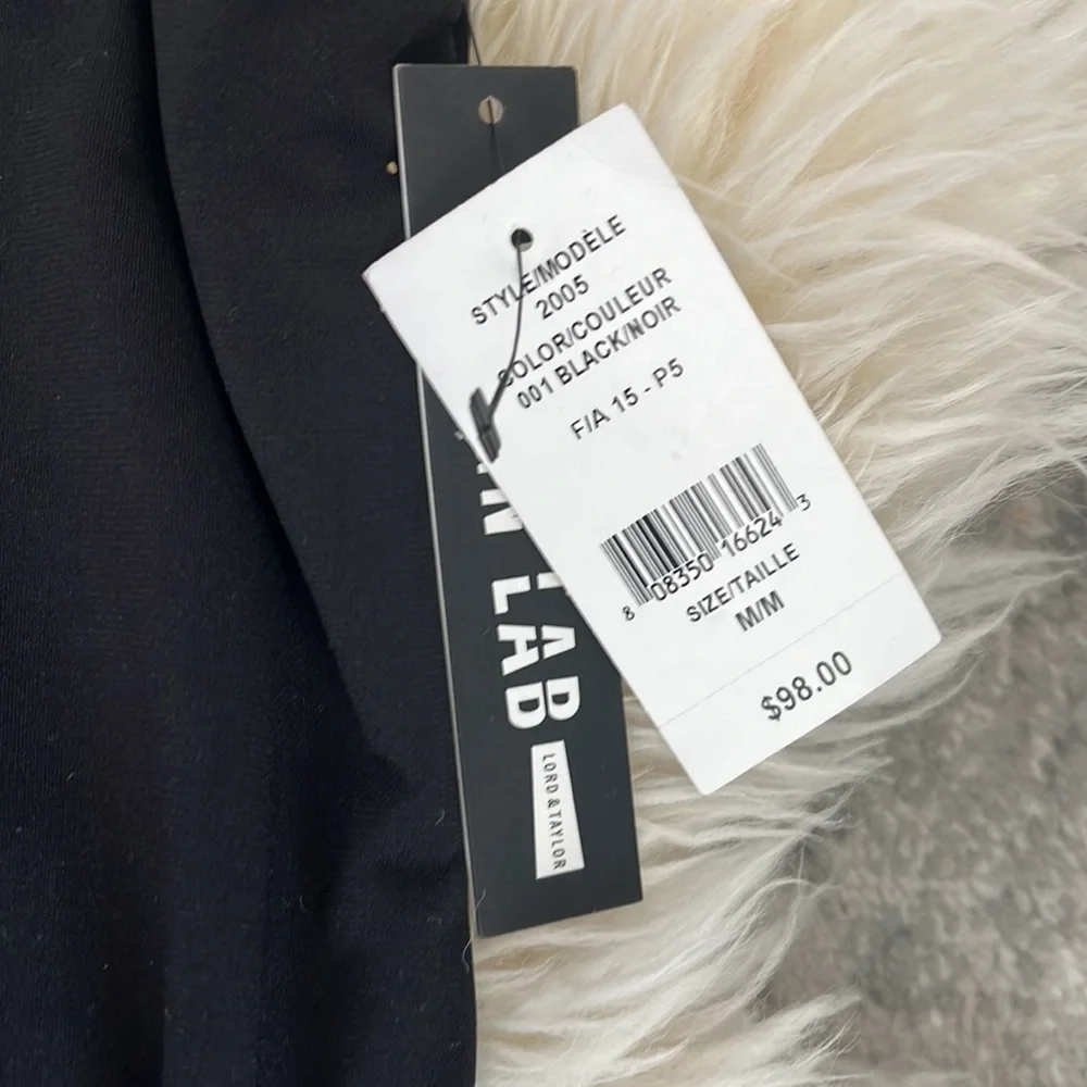 🆕 BNWT LORD AND TAYLOR BLACK SPAGHETTI JUMPSUIT SIZE M - Picture 3 of 8